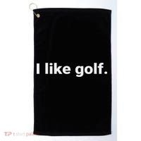I Like Golf. Minimalism Fun  Golf Towel thumb 0