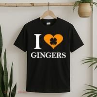 I Love Gingers Heart Shamrock Redhead Lover Shirt T-Shirt thumb 2