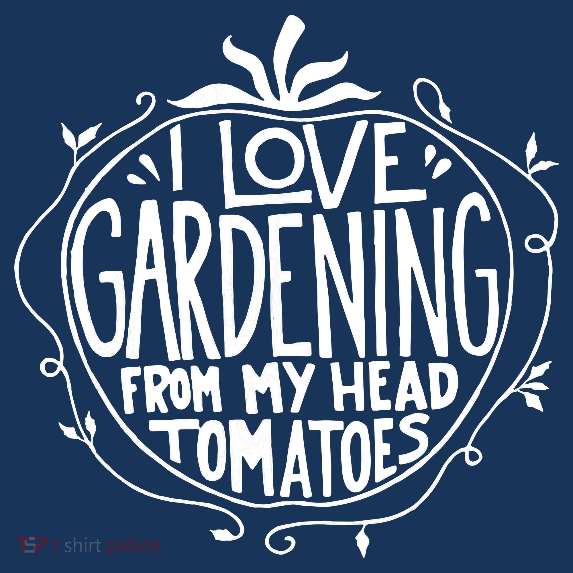 I Love Gardening From My Head Tomatoes Funny Gardener Tee Women's Hoodie