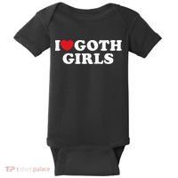 I Love Goth I Heart Goth Baby Bodysuit thumb 0