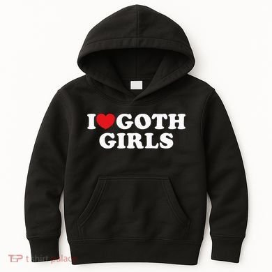 I Love Goth I Heart Goth Kids Hoodie