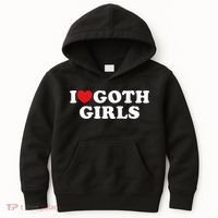I Love Goth I Heart Goth Kids Hoodie thumb 0