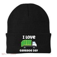 I Love Garbage Day Garbage Truck Gift Beanie thumb 0