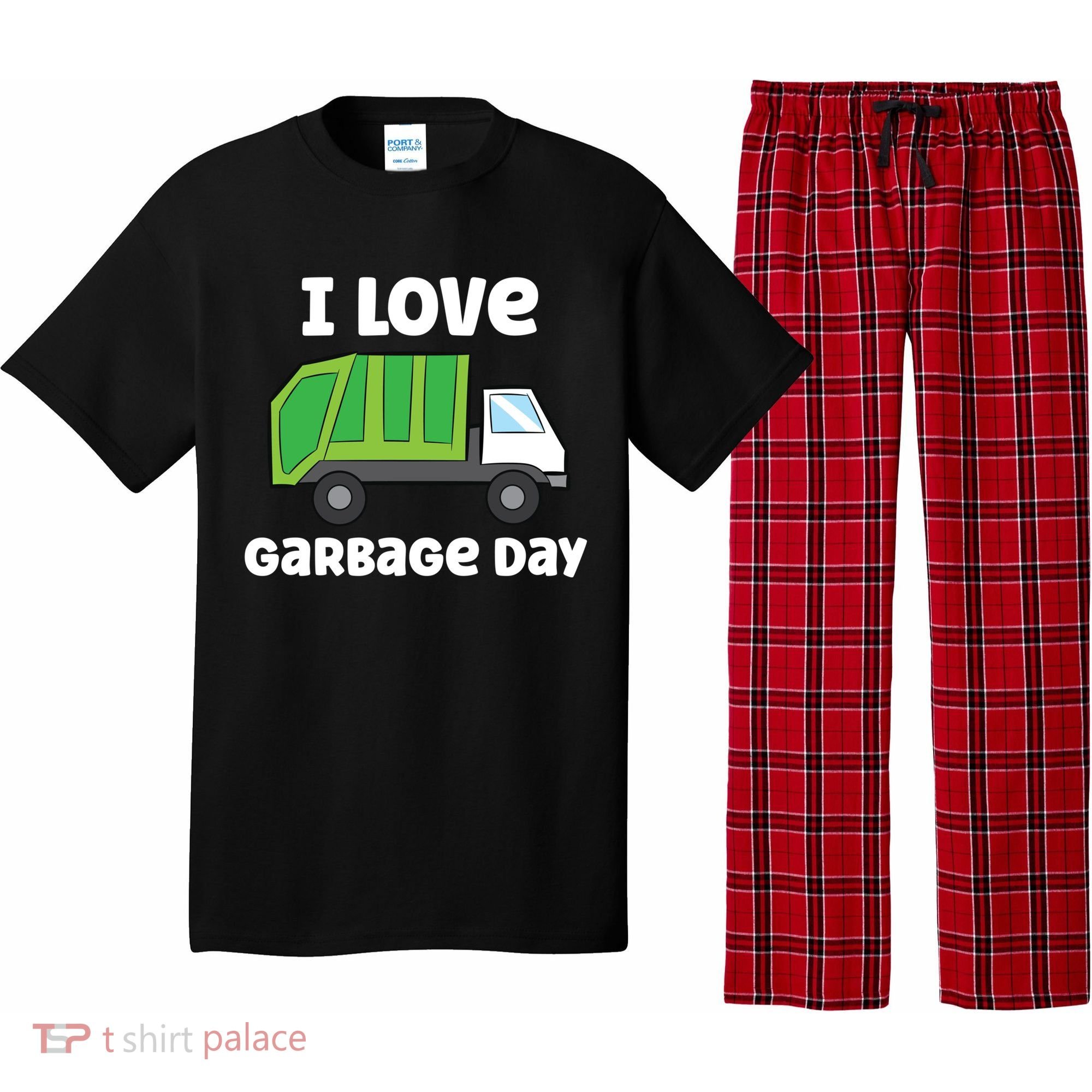 I Love Garbage Day Garbage Truck Gift Pajama Set