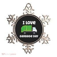 I Love Garbage Day Garbage Truck Gift Ornament thumb 0