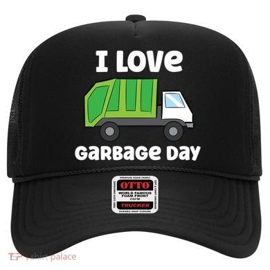 I Love Garbage Day Garbage Truck Gift Hat