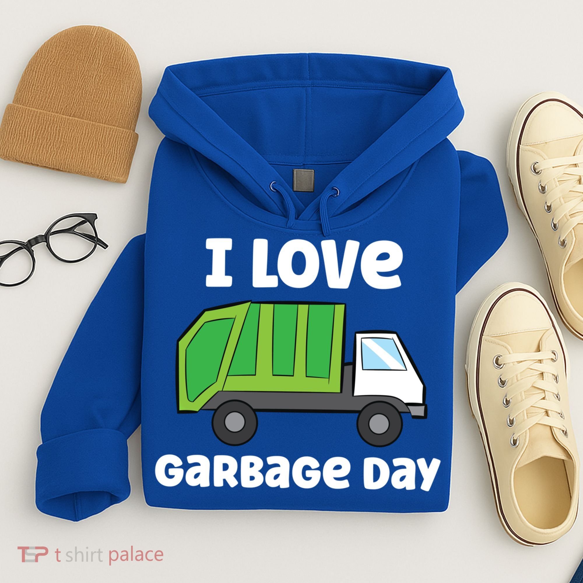 I Love Garbage Day Garbage Truck Gift Hoodie