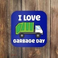 I Love Garbage Day Garbage Truck Gift Coaster thumb 0