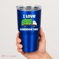 I Love Garbage Day Garbage Truck Gift Tumbler thumb 2