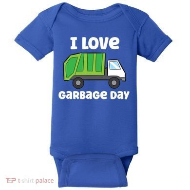 I Love Garbage Day Garbage Truck Gift Baby Bodysuit