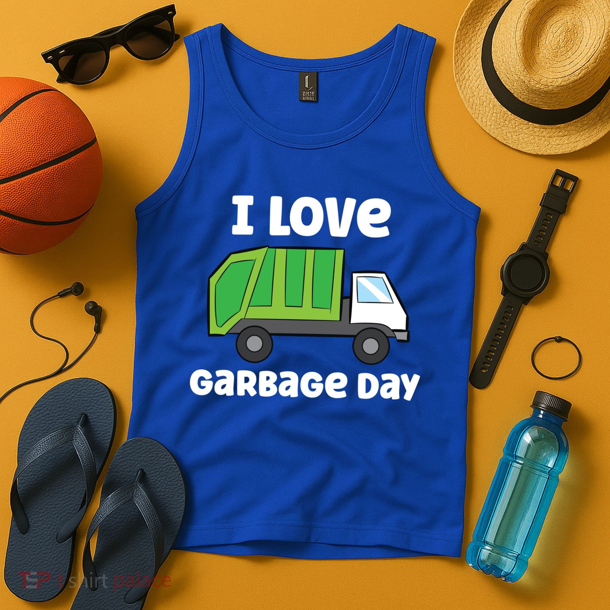 I Love Garbage Day Garbage Truck Gift Tank Top
