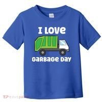 I Love Garbage Day Garbage Truck Gift Toddler T-Shirt thumb 0