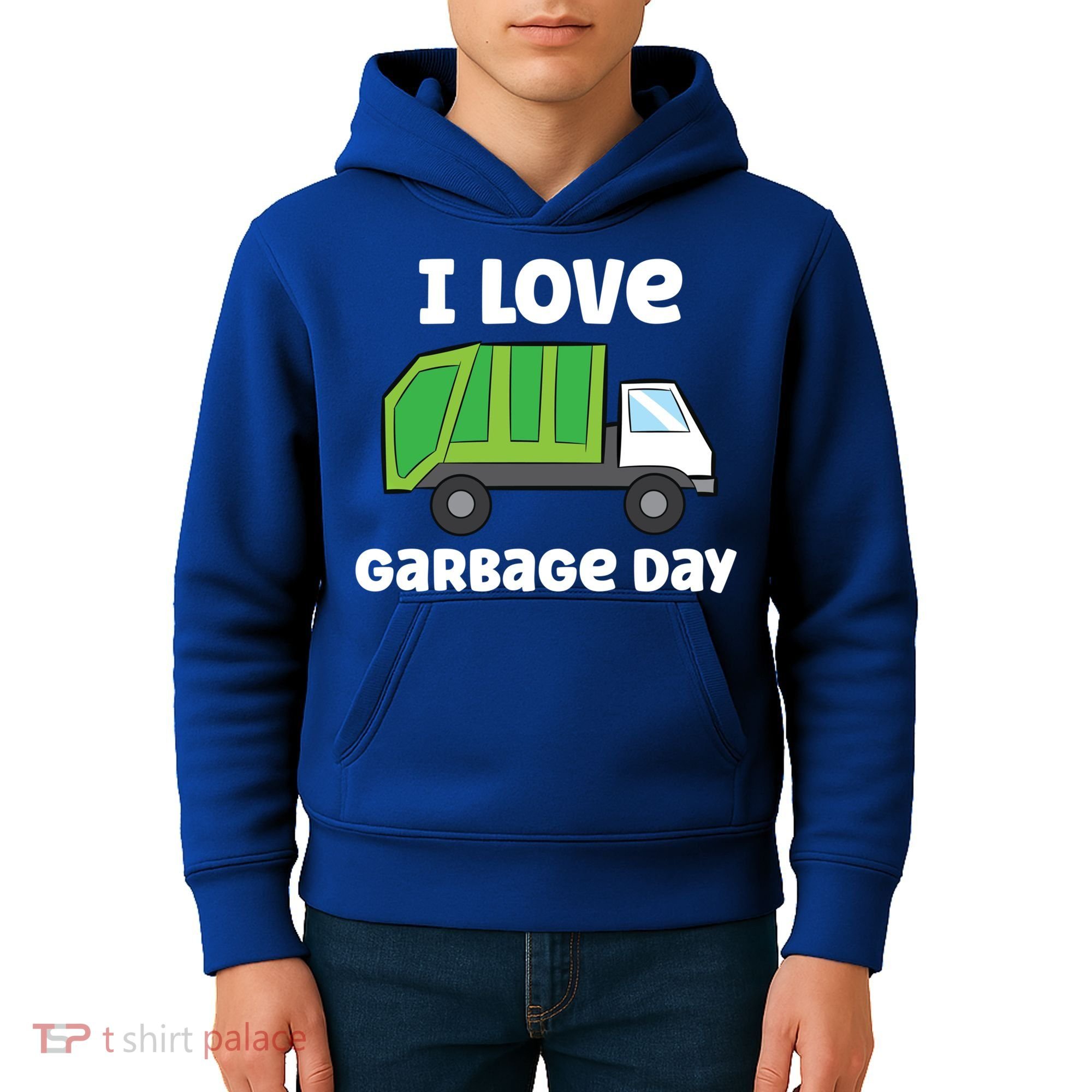 I Love Garbage Day Garbage Truck Gift Kids Hoodie