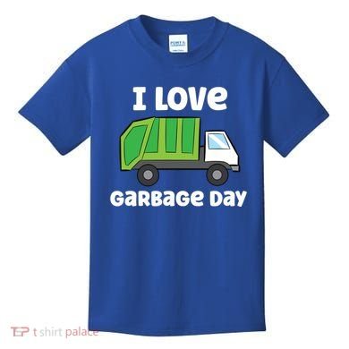 I Love Garbage Day Garbage Truck Gift Kids T-Shirt