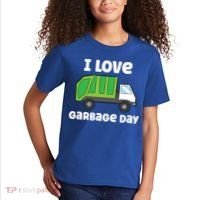 I Love Garbage Day Garbage Truck Gift Kids T-Shirt thumb 2