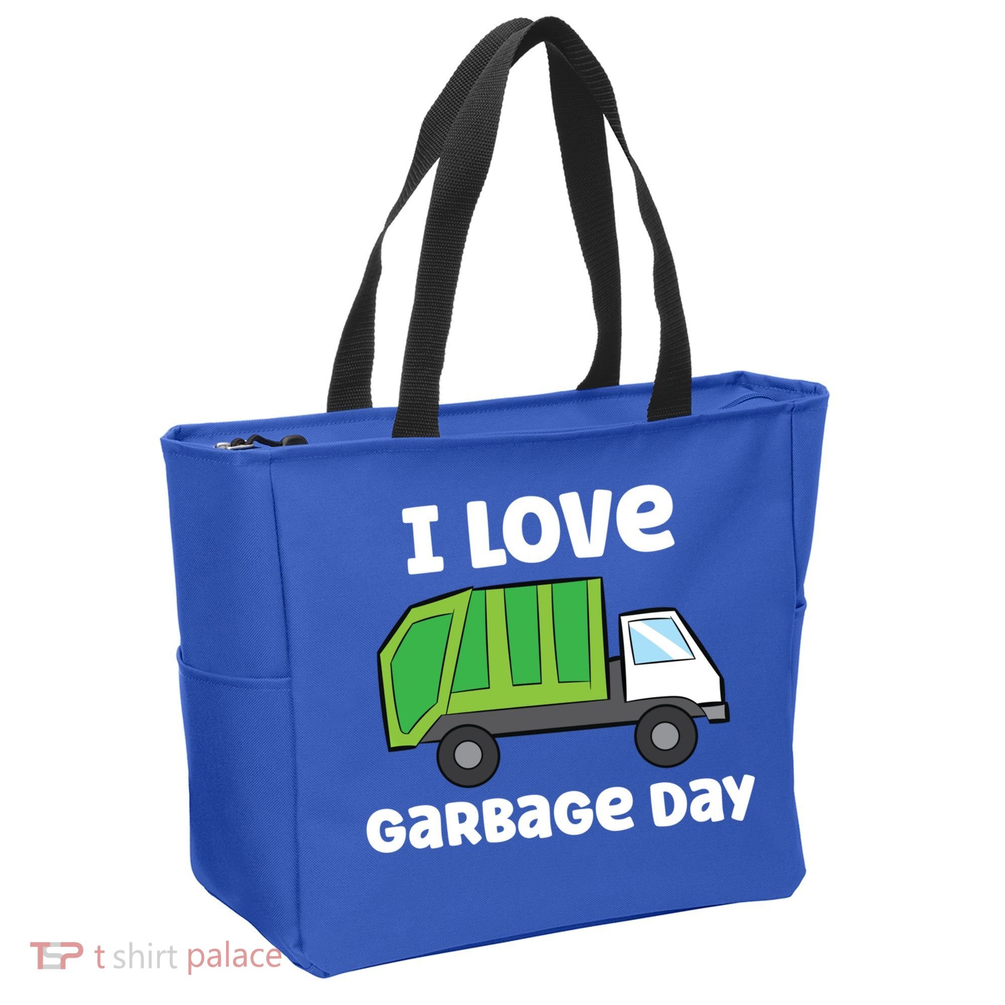 I Love Garbage Day Garbage Truck Gift Tote Bag