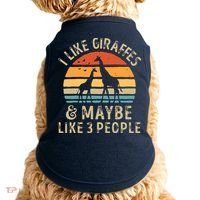 I Like Giraffes And Maybe 3 People Funny Giraffe Lover Retro Doggie Tank thumb 0