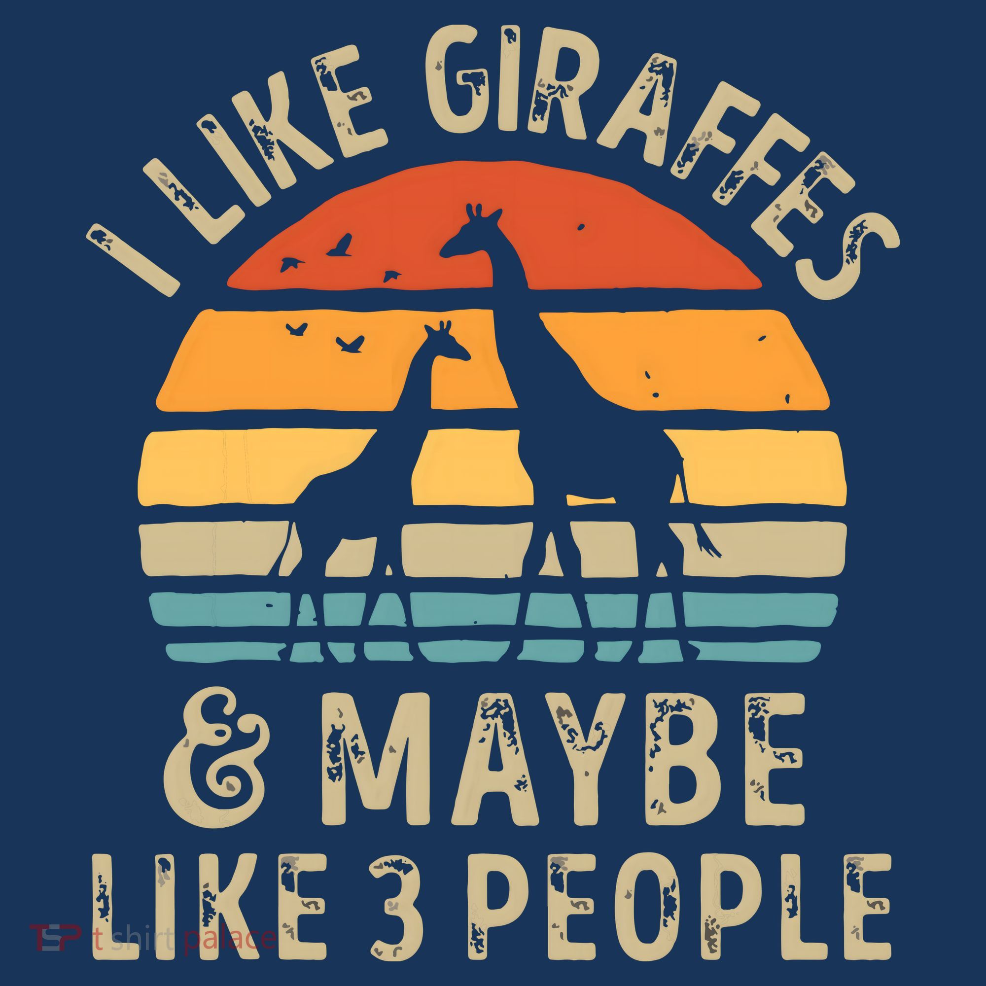 I Like Giraffes And Maybe 3 People Funny Giraffe Lover Retro Baby Bodysuit