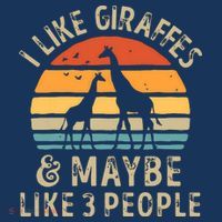 I Like Giraffes And Maybe 3 People Funny Giraffe Lover Retro Toddler Hoodie thumb 2