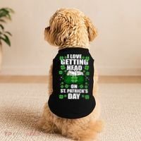 I Love Getting Head On St Patrick's Day Funny Holiday Doggie Tank thumb 2