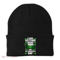 I Love Getting Head On St Patrick's Day Funny Holiday Beanie thumb 0