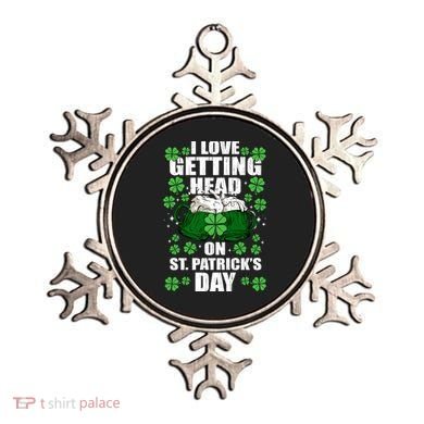 I Love Getting Head On St Patrick's Day Funny Holiday Ornament