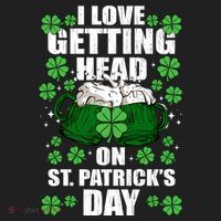I Love Getting Head On St Patrick's Day Funny Holiday Hat thumb 2