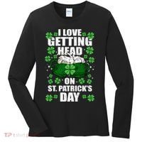 I Love Getting Head On St Patrick's Day Funny Holiday Women's Long Sleeve Shirt thumb 0