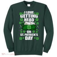 I Love Getting Head On St Patrick's Day Funny Holiday Sweatshirt thumb 0