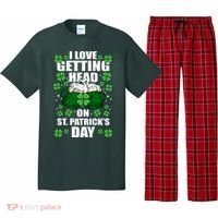 I Love Getting Head On St Patrick's Day Funny Holiday Pajama Set thumb 0