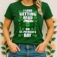 I Love Getting Head On St Patrick's Day Funny Holiday Women's T-Shirt thumb 2
