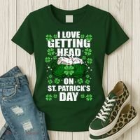 I Love Getting Head On St Patrick's Day Funny Holiday Women's T-Shirt thumb 3