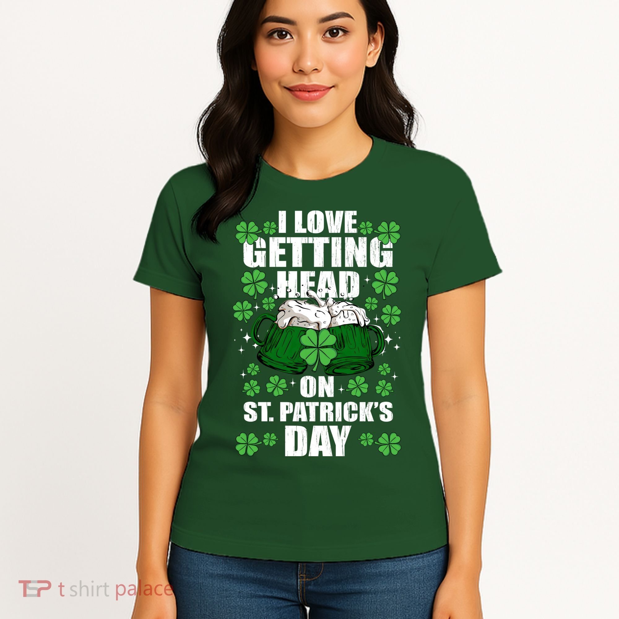 I Love Getting Head On St Patrick's Day Funny Holiday Women's T-Shirt