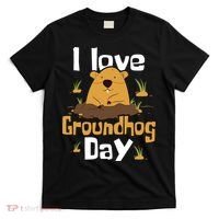 I Love Groundhog Day Funny Woodchuck Groundhog Day T-Shirt thumb 0