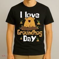I Love Groundhog Day Funny Woodchuck Groundhog Day T-Shirt thumb 3