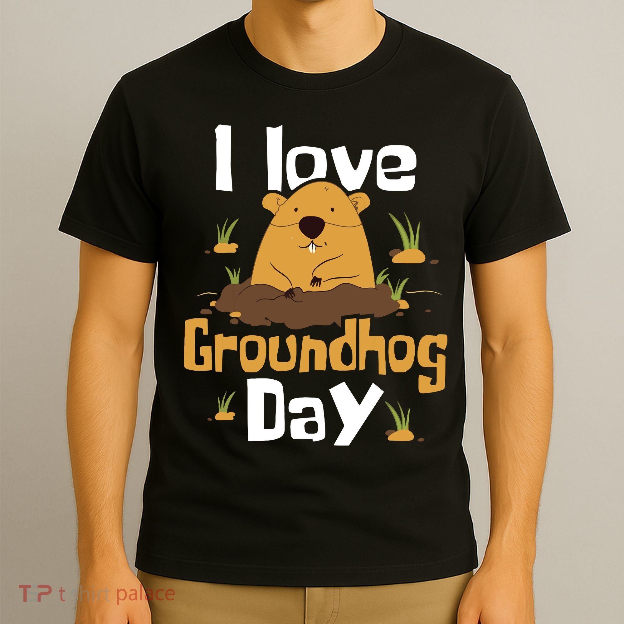 I Love Groundhog Day Funny Woodchuck Groundhog Day T-Shirt