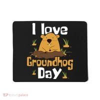 I Love Groundhog Day Funny Woodchuck Groundhog Day Mousepad thumb 0