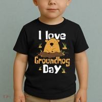 I Love Groundhog Day Funny Woodchuck Groundhog Day Toddler T-Shirt thumb 2