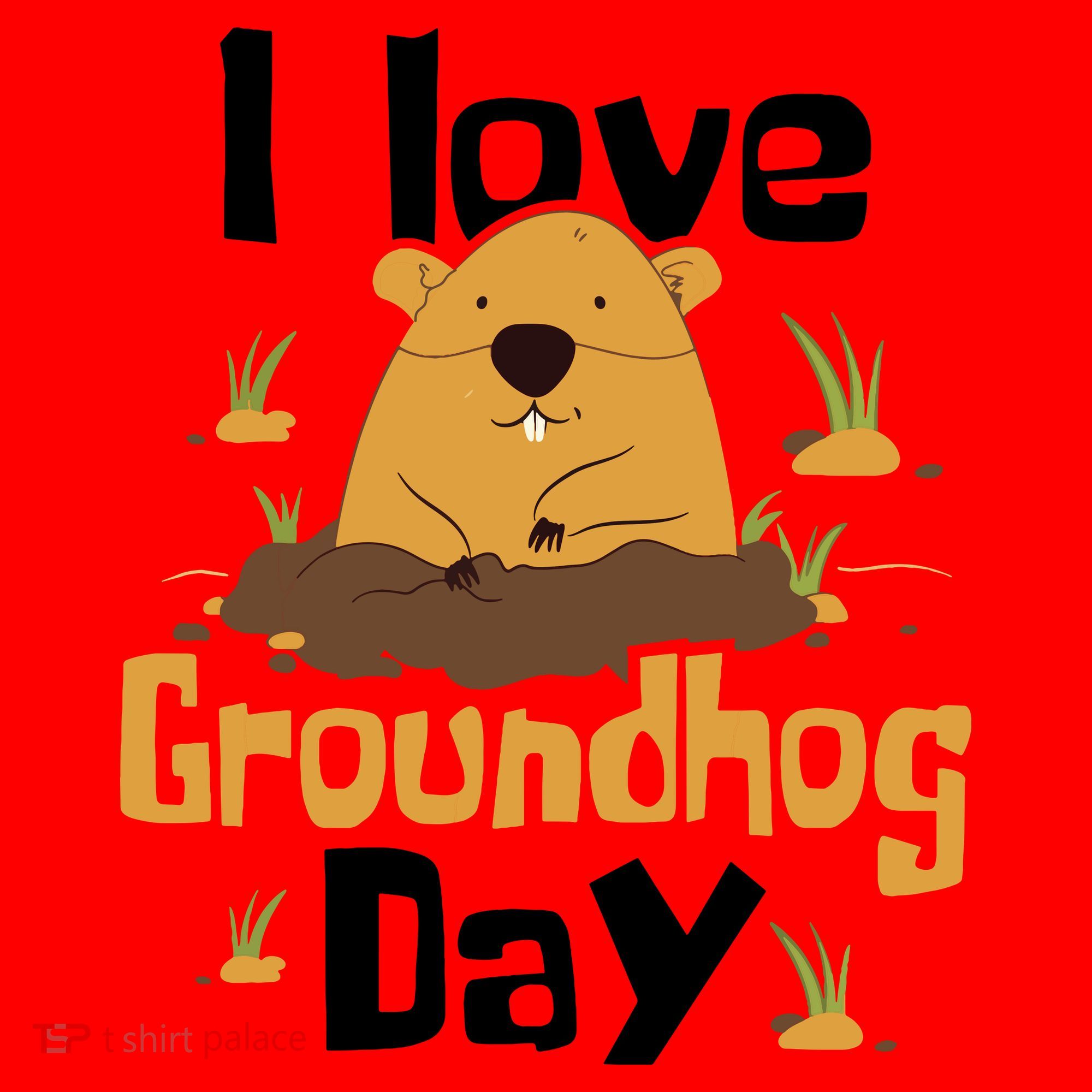 I Love Groundhog Day Funny Woodchuck Groundhog Day Santa Hat