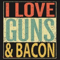 I Love Guns And Bacon Funny Gun Lover Gift Pajama Set thumb 2