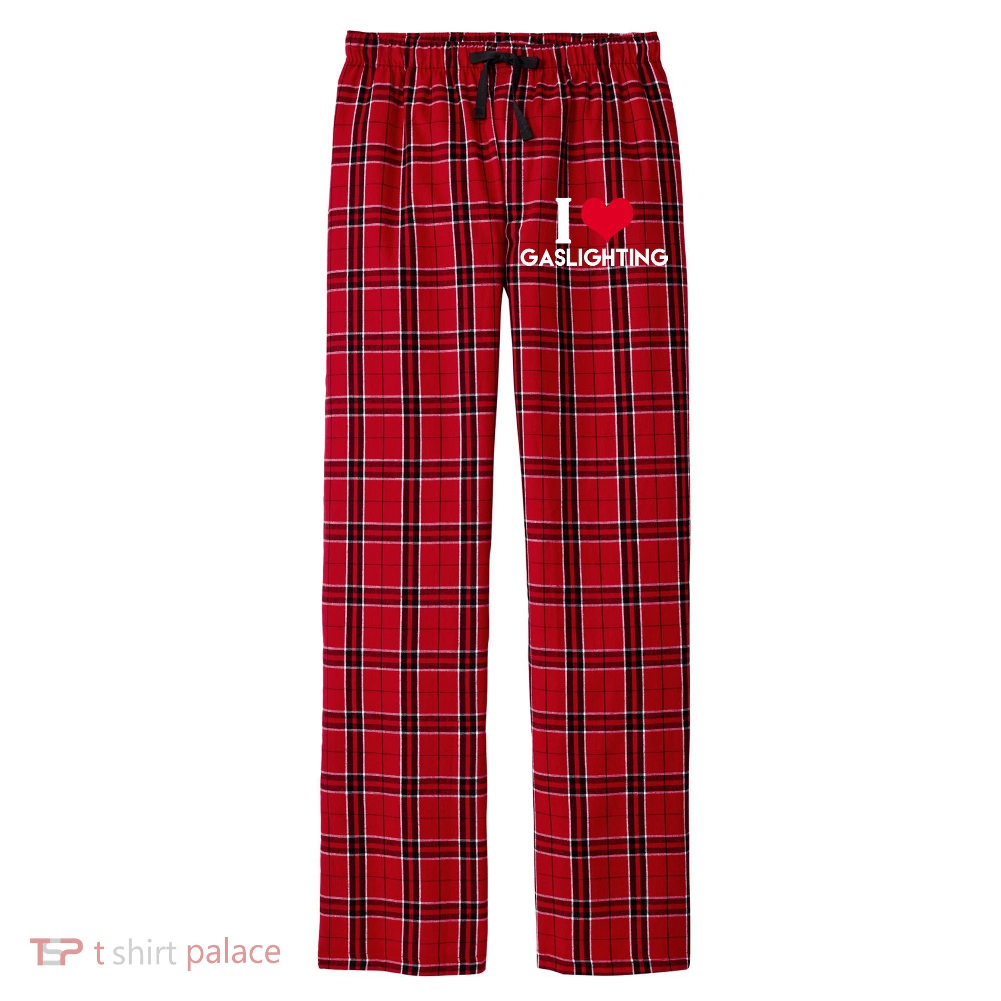 I Love Gaslighting Men's Flannel Plaid Pajama Pants