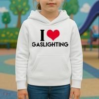 I Love Gaslighting Kids Hoodie thumb 3