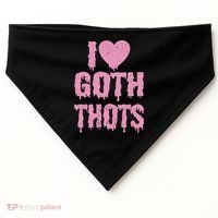 I Love Goth Thots USA-Made Doggie Bandana thumb 0