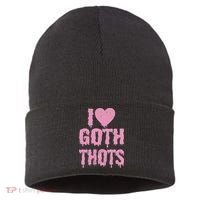 I Love Goth Thots Sustainable Knit Beanie thumb 0