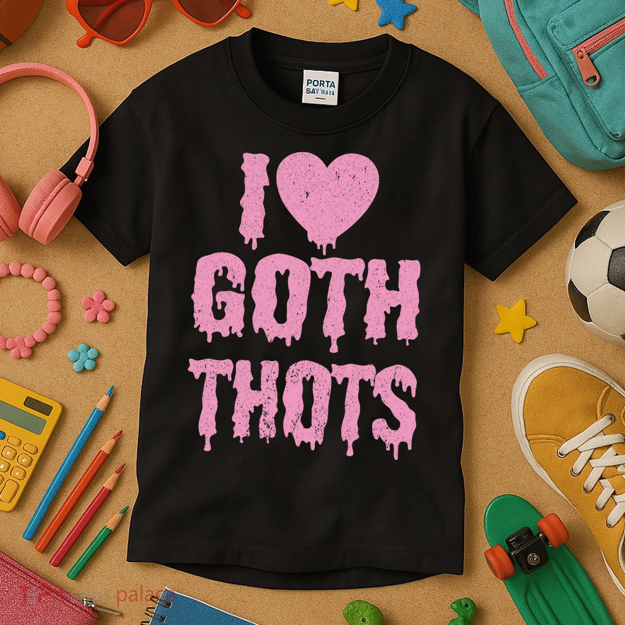 I Love Goth Thots Kids T-Shirt