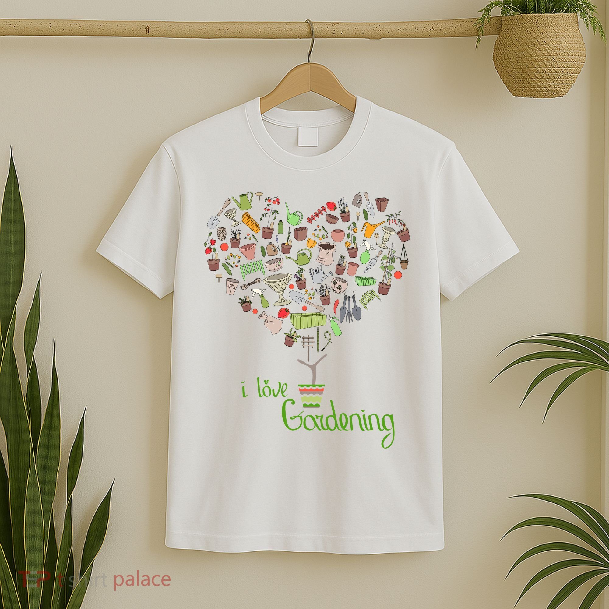 I Love Gardening Potted Bush Of Gardening T-Shirt