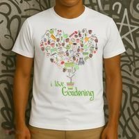 I Love Gardening Potted Bush Of Gardening T-Shirt thumb 3