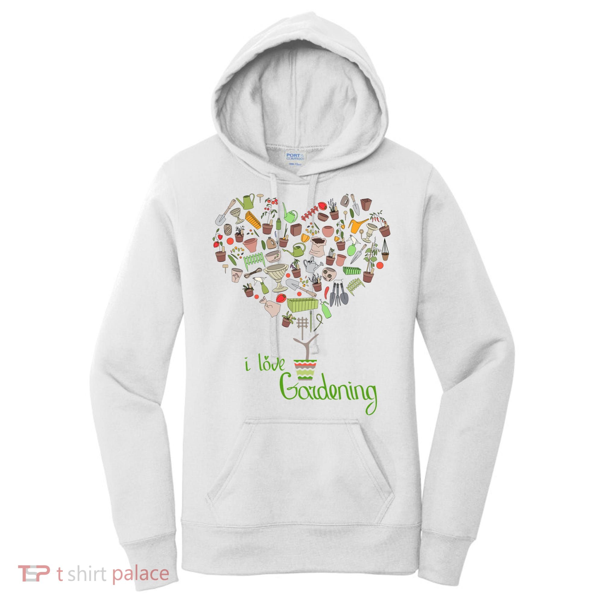 I Love Gardening Potted Bush Of Gardening Women's Hoodie