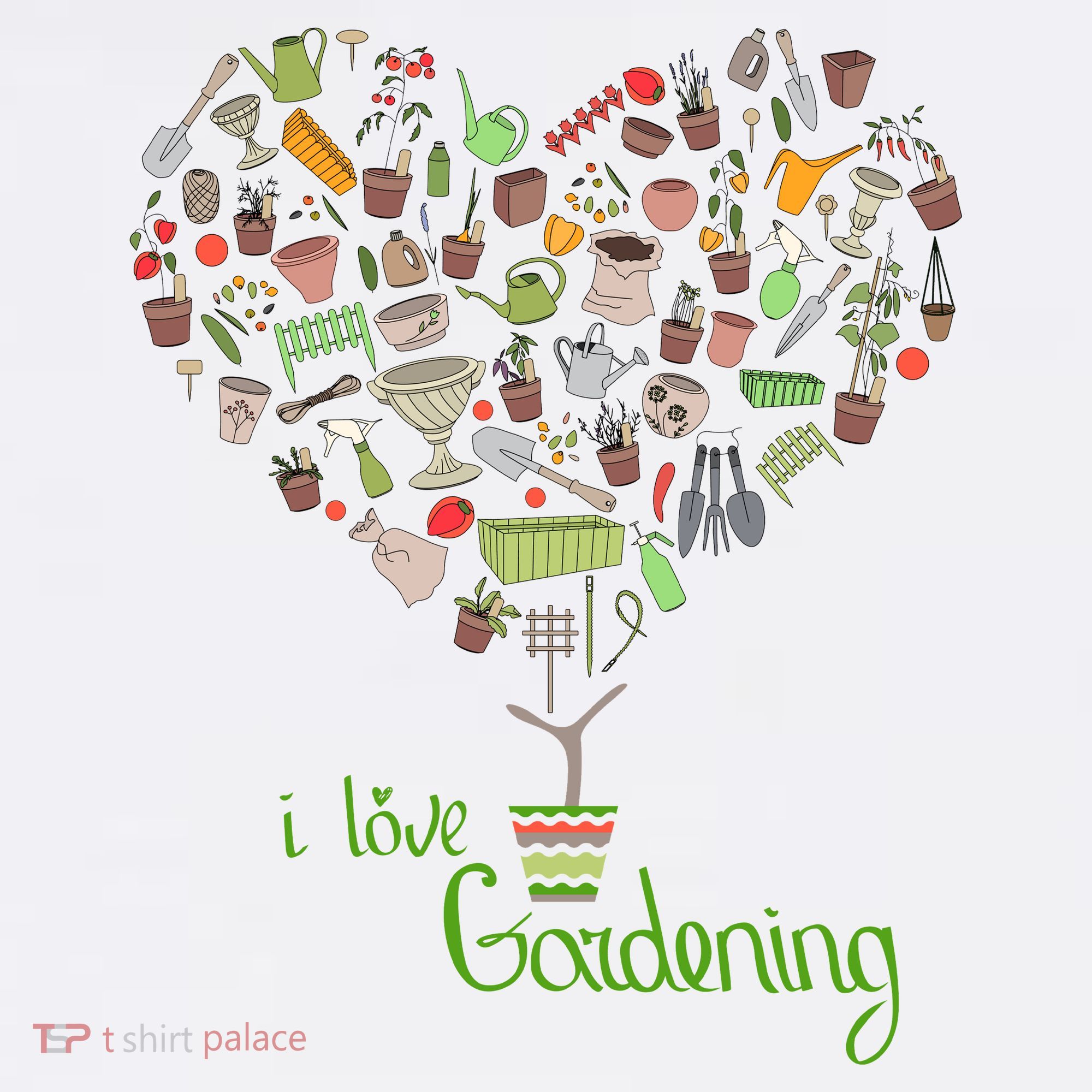 I Love Gardening Potted Bush Of Gardening Women's Tank Top