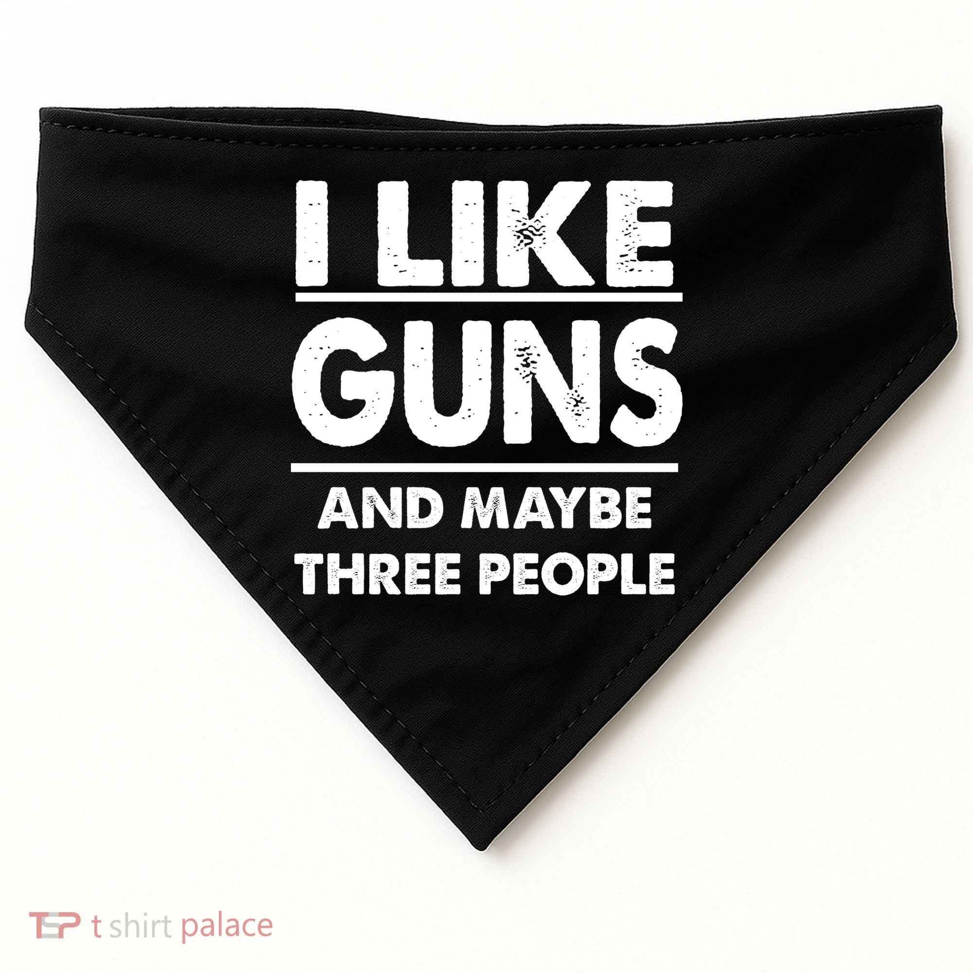 I Like Guns And Maybe Three People USA-Made Doggie Bandana